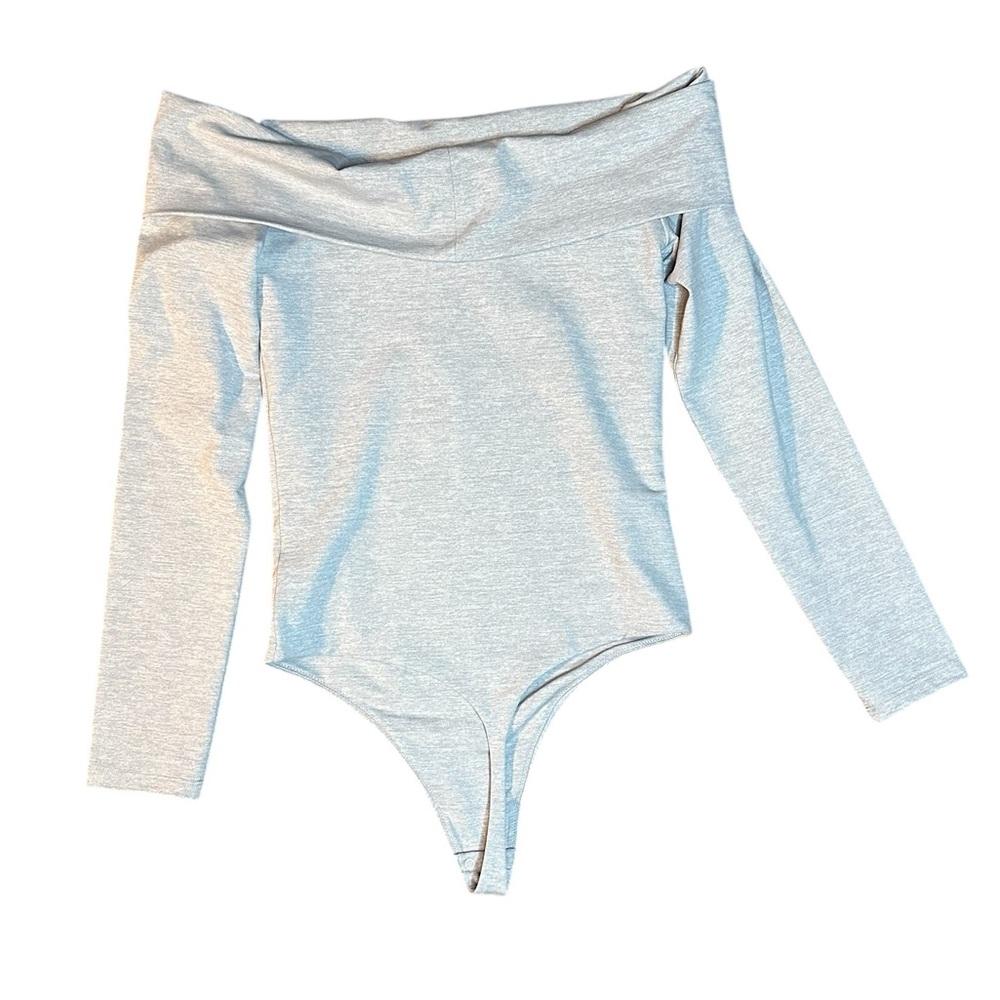 NWT Aritzia Contour Deco off-the-shoulder long-sleeve bodysuit Med - Picture 5 of 6